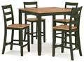 Gesthaven Counter Height Dining Table and 4 Barstools (Set of 5) - 5th Ave Furniture