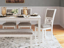 Erinberg Dining Table and 4 Chairs and Bench (Set of 6) - 5th Ave Furniture