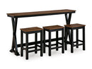Wildenauer Counter Height Dining Table and 3 Barstools Set - 5th Ave Furniture