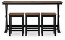 Wildenauer Counter Height Dining Table and 3 Barstools Set - 5th Ave Furniture