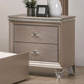 ALLIE Night Stand Beige & Rose Gold