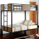 CLAPTON Black Twin/Twin Bunk Bed