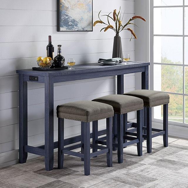 CAERLEON 4 Pc. Counter Ht. Table Set, Blue image