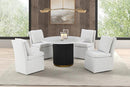 Varde 5 Pc Dining Table Set White - 5th Ave Furniture