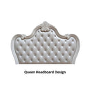 Ventresca E.King & Queen Bed White & Chrome - 5th Ave Furniture