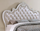 Ventresca E.King & Queen Bed White & Chrome - 5th Ave Furniture
