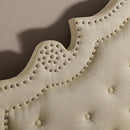 Aubree Bed Beige - 5th Ave Furniture