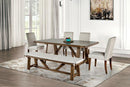 Losone Dining Table Set with Bench Rustic - 5th Ave Furniture