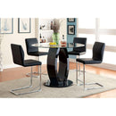 LODIA II Black Round Counter Ht. Table - 5th Ave Furniture