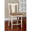 SABRINA Off White/Cherry Ctr.Ht. Chair, Cherry & White (2/CTN) - 5th Ave Furniture