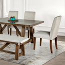 Losone Dining Table Set with Bench Rustic - 5th Ave Furniture