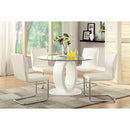 LODIA I White Side Chair - 5th Ave Furniture