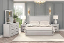 Crowthorne E.King & Queen Bed Grey & White - 5th Ave Furniture