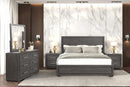 Crowthorne E.King & Queen Bed Grey & White - 5th Ave Furniture