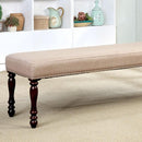 HOLCROFT Antique Cherry/Beige Bench