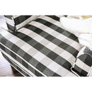 Patricia Ivory/Black Stripe Chair - 5th Ave Furniture