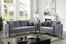 LYNDA Loveseat w/ Pillows, Dark Gray - 5th Ave Furniture