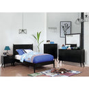 LENNART II Black Night Stand - 5th Ave Furniture