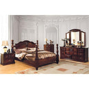 Tuscan II Glossy Dark Pine Cal.King, E.King, & Queen Bed - 5th Ave Furniture