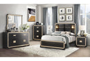 BLAKE-BLACK/GOLD-KB DR MR 2 NS CH - 5th Ave Furniture