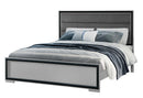 AMELIA GREY BLACK KING BED W/LED