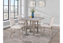 D4010BT NATURAL + 6 D1622BS WHITE - 5th Ave Furniture