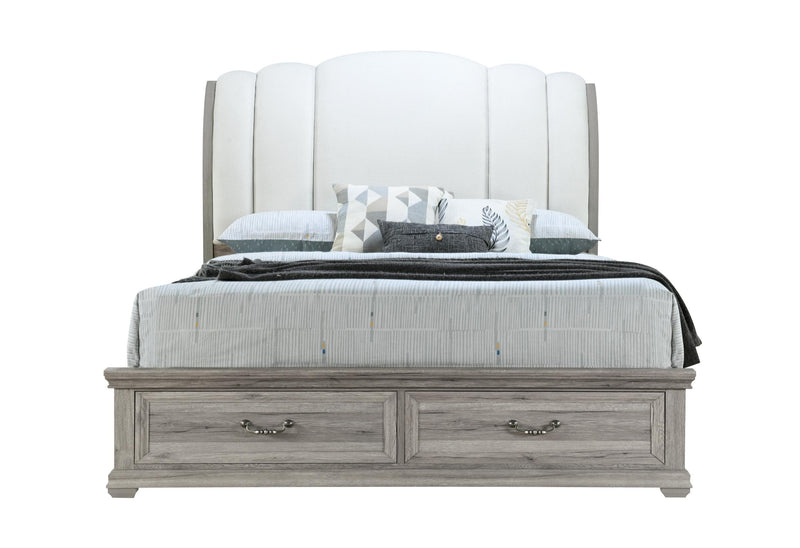 ROWAN NATURAL KING BED WITH STORAGE image