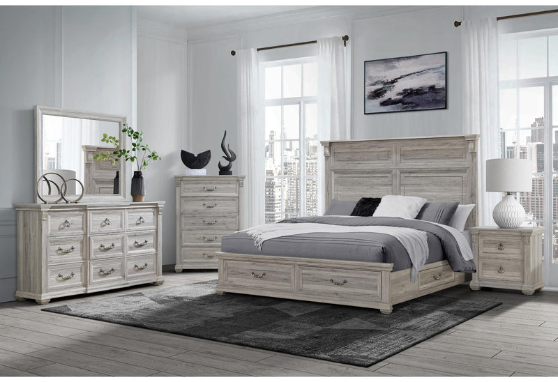 TATUM NATURAL FULL BED GROUP WITH STORAGE image