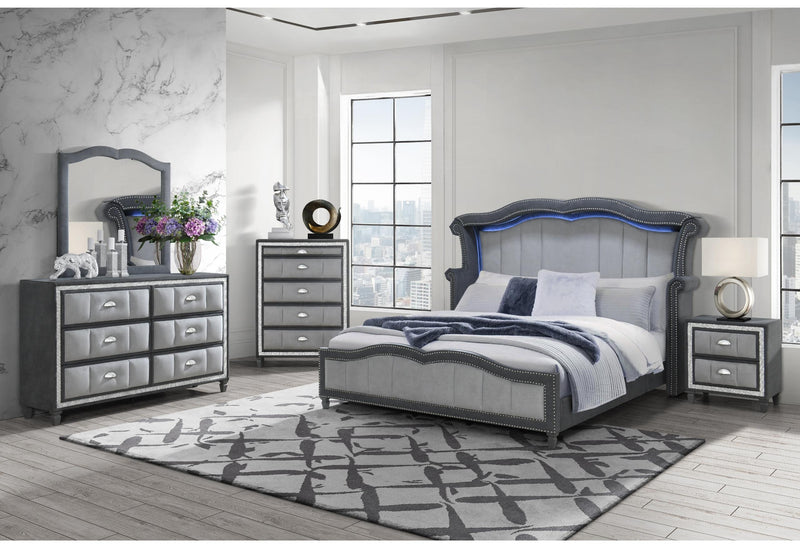 VANNA DARK GREY KING BED GROUP image