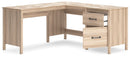 Battelle 60" Home Office Desk with Return - 5th Ave Furniture