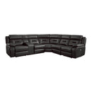 Amite 6pc Sectional Sofa in Dark Gray