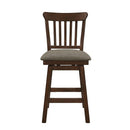 Schleiger Counter Height Swivel Chair in Dark Brown (Set of 2)