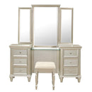 Celandine Vanity Dresser with Mirror in Silver 1928-15*