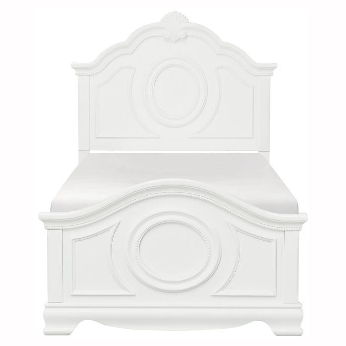 Lucida Twin Panel Bed in White 2039TW-1*