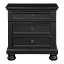 Laurelin 3 Drawer Nightstand in Black 1714BK-4