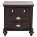 Marston 3 Drawer Nightstand in Dark Cherry 2615DC-4