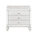 Alonza 3 Drawer Nightstand in White 1845-4