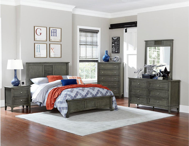 Homelegance Furniture Garcia Twin Panel Bed in Gray