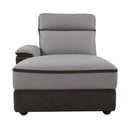 Laertes Left Side Chaise in Taupe Gray 8318-5L