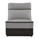 Laertes Armless Chair in Taupe Gray 8318-AC