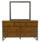 Holverson Dresser in Rustic Brown & Gunmetal 1715-5