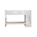 Galen Bunk Bed w/ Reversible Step Storage in White B2053SBW-1*