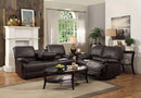 Cassville Double Reclining Loveseat in Dark Brown 8403-2