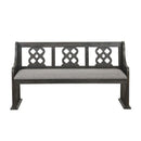 Arasina Bench with Curved Arms in Dark Pewter 5559N-14A