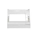 Galen Twin/Full Bunk Bed w/ Storage Boxes in White B2053TFW-1*T