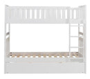 Galen Twin/Twin Bunk Bed w/ Twin Trundle in White B2053W-1*R