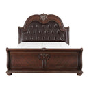 Cavalier Queen Sleigh Bed in Dark Cherry 1757-1*