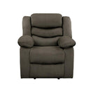 Discus Double Reclining Chair in Brown 9526BR-1