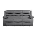 Discus Double Reclining Sofa in Gray 9526GY-3