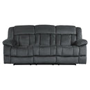 Laurelton Double Reclining Sofa in Charcoal 9636CC-3